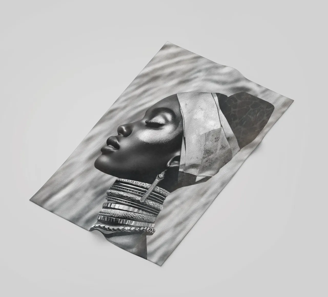 Moda donna nera telo mare da Carinaprint