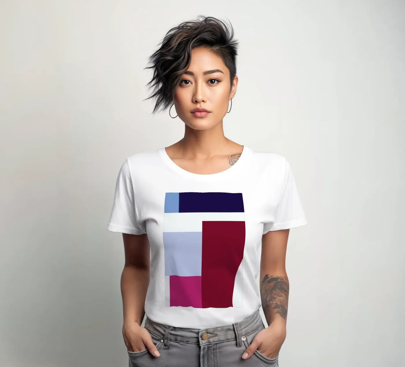 Structure 3 t-shirt da donna da Jonathan Lawes