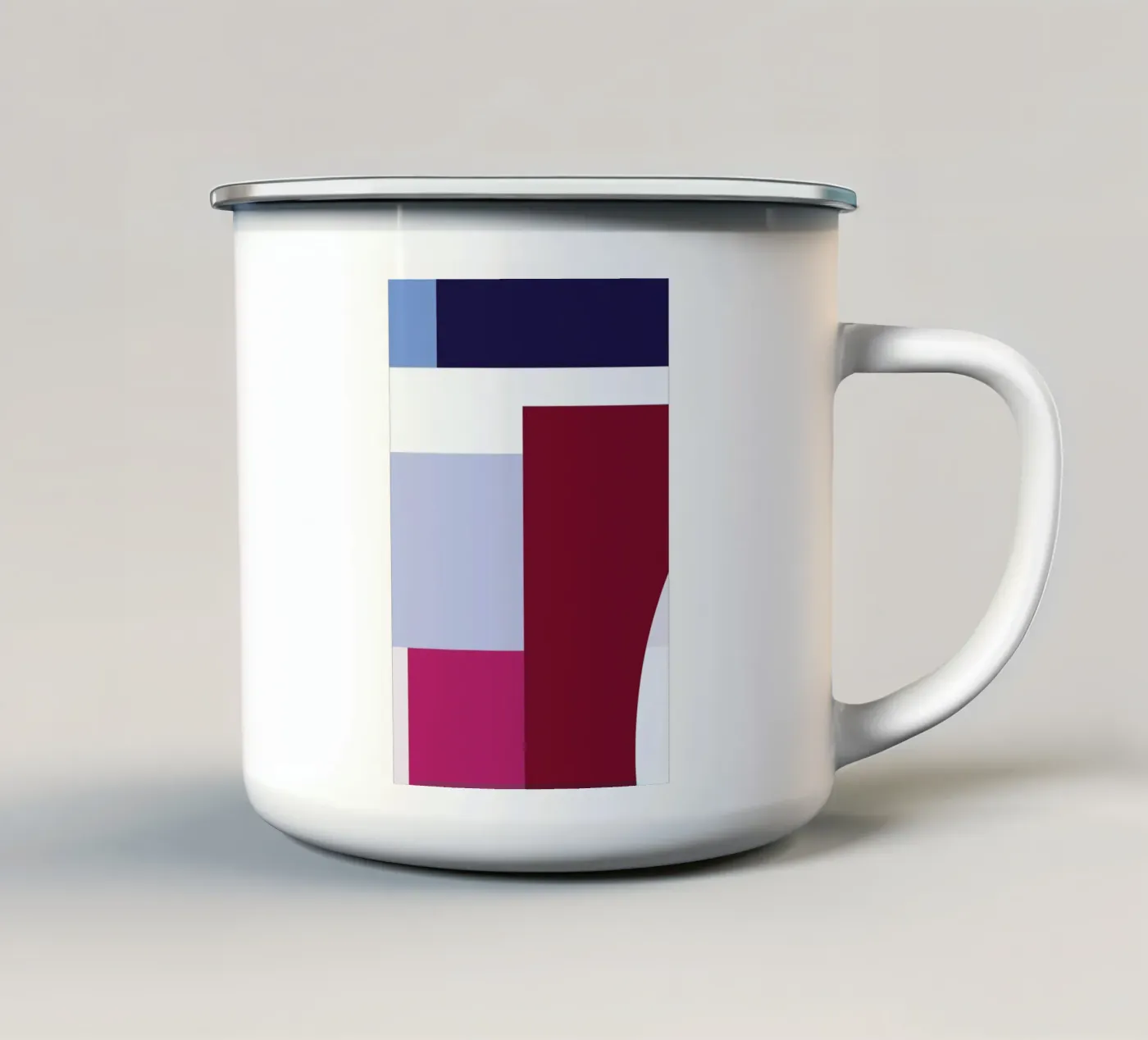 Structure 3 enamel mug by Jonathan Lawes