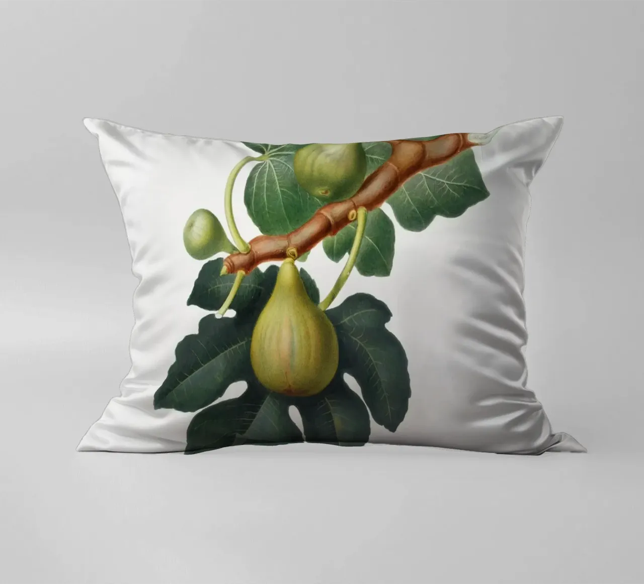 Fig Fruit and Leaves Botanical Illustration cuscino da Pretty Flowers Vintage Botanicals