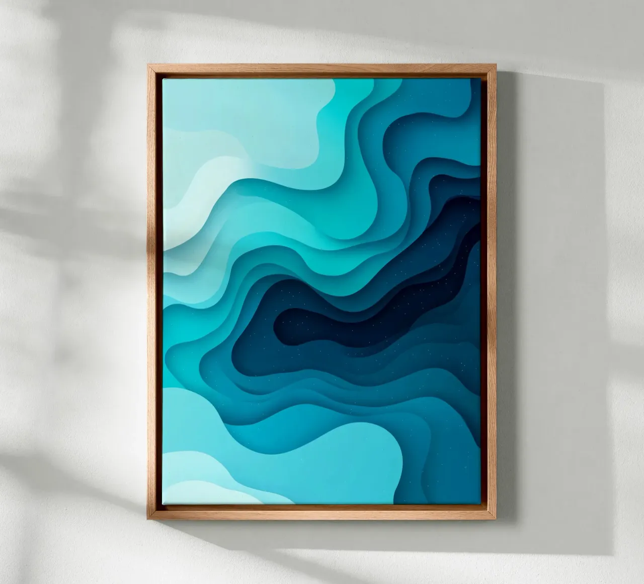 Abstract diep water canvas met Baklijst van Little Things