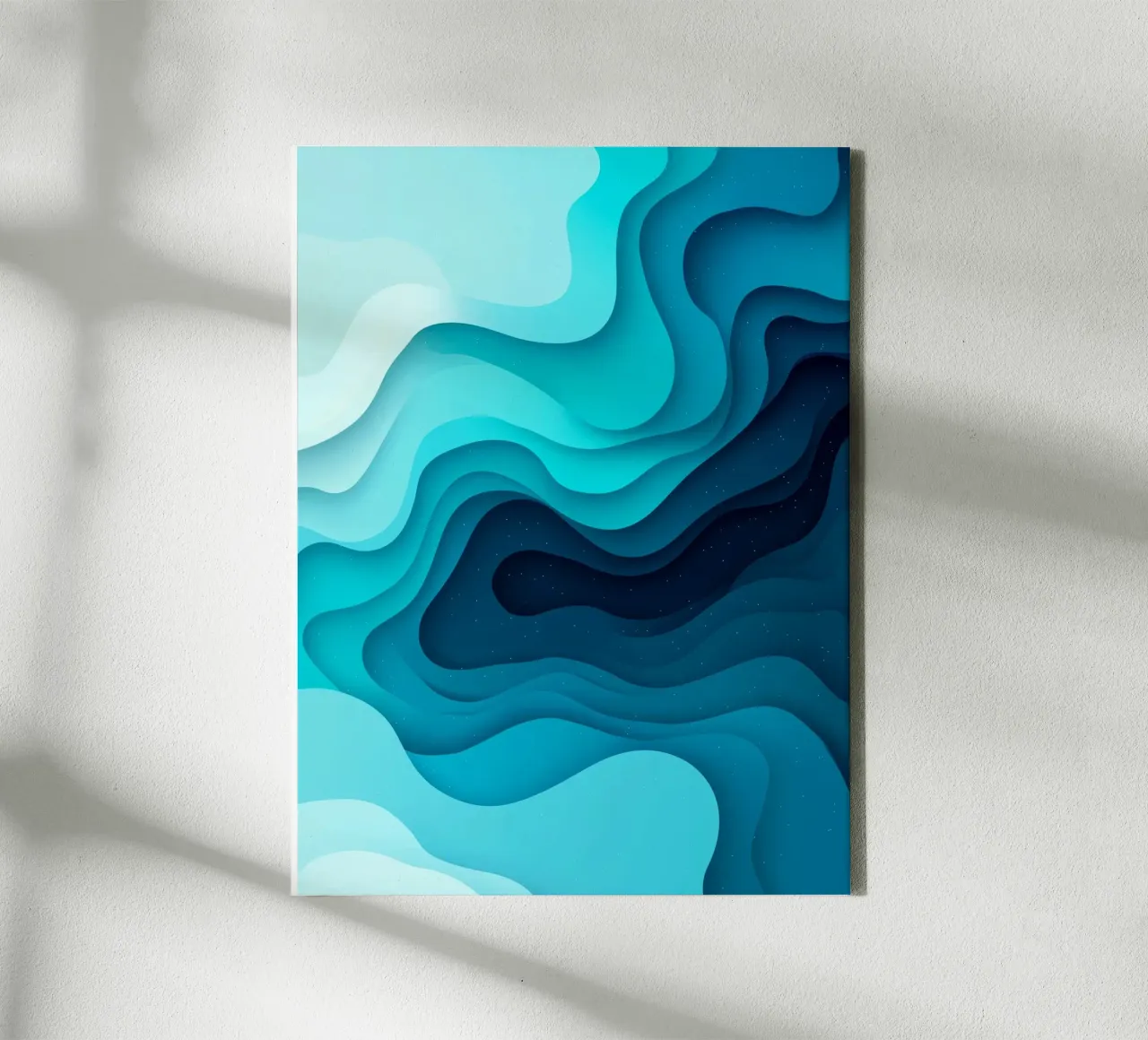 Abstract diep water canvas met Baklijst van Little Things