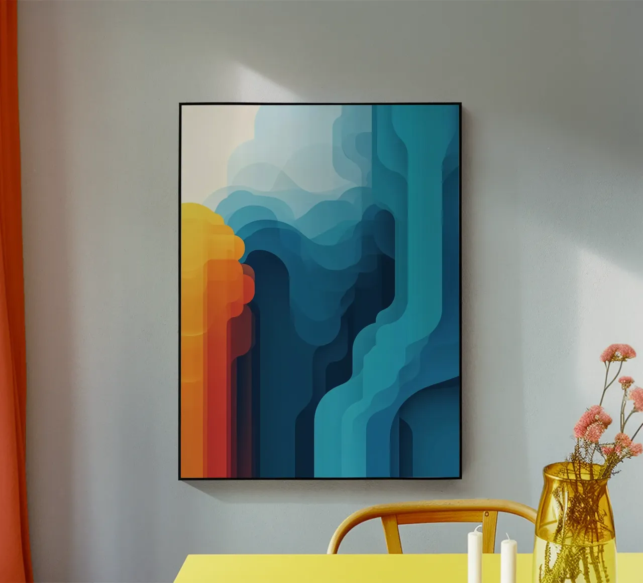 Digitalized landscape acryl van Little Things