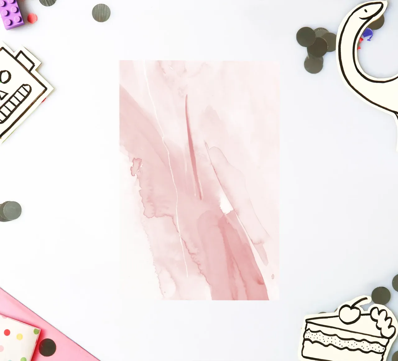Pinselstriche rosa Töne 1 Sticker von NouveauPrints