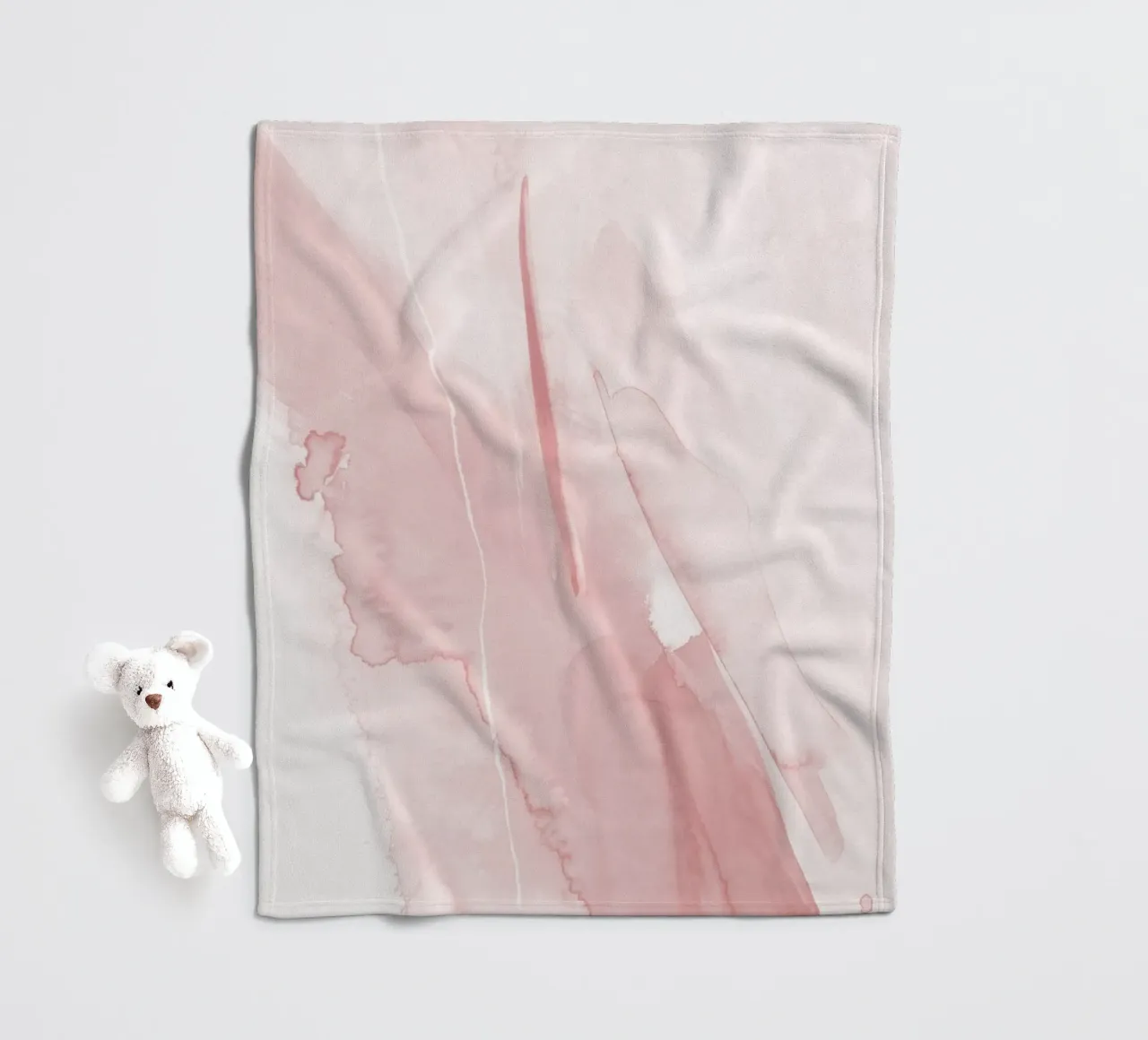 Pennellate toni rosa 1 coperta in pile da NouveauPrints