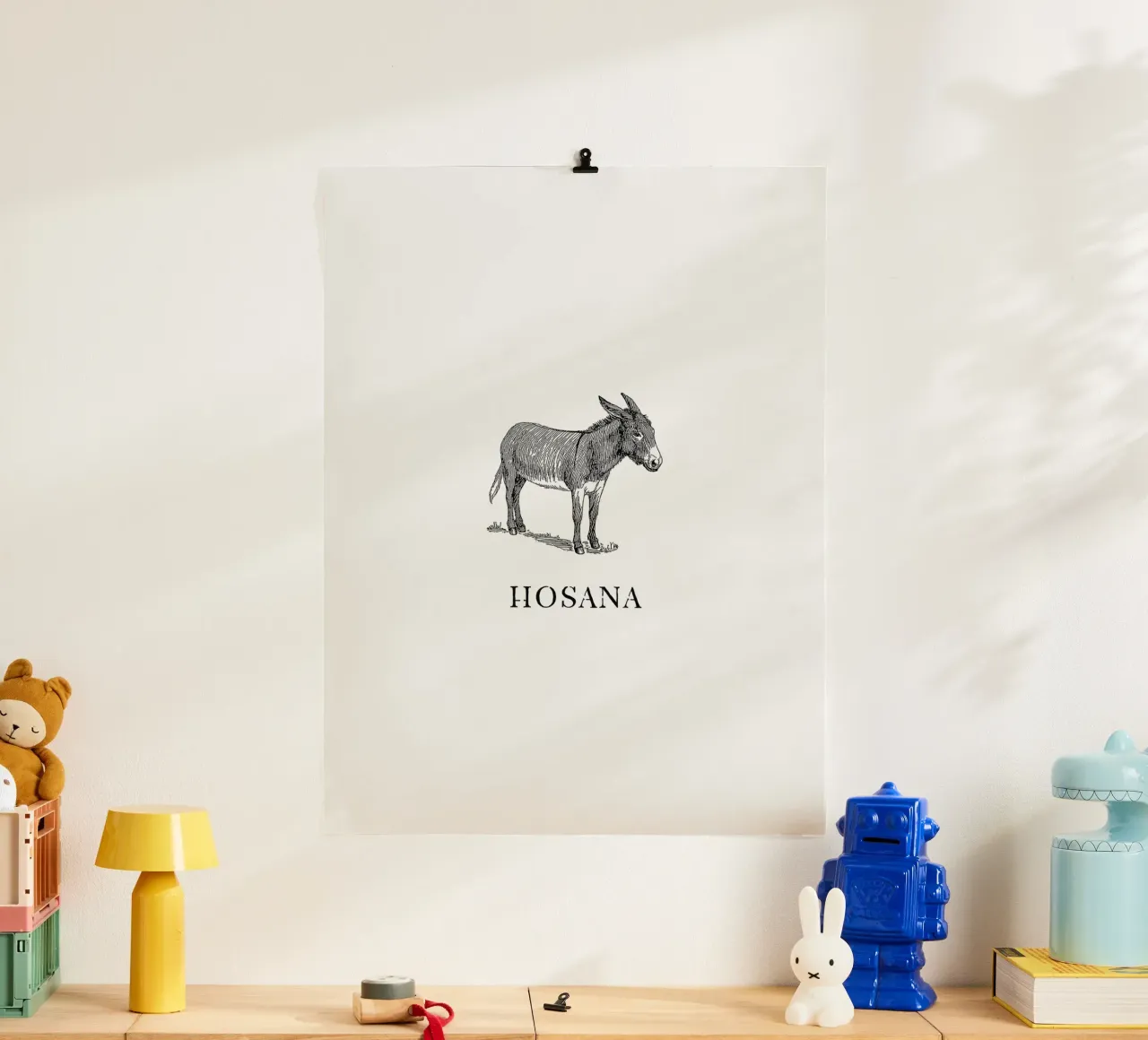 Hosana minimalist poster con telaio in plastica da ramosashop