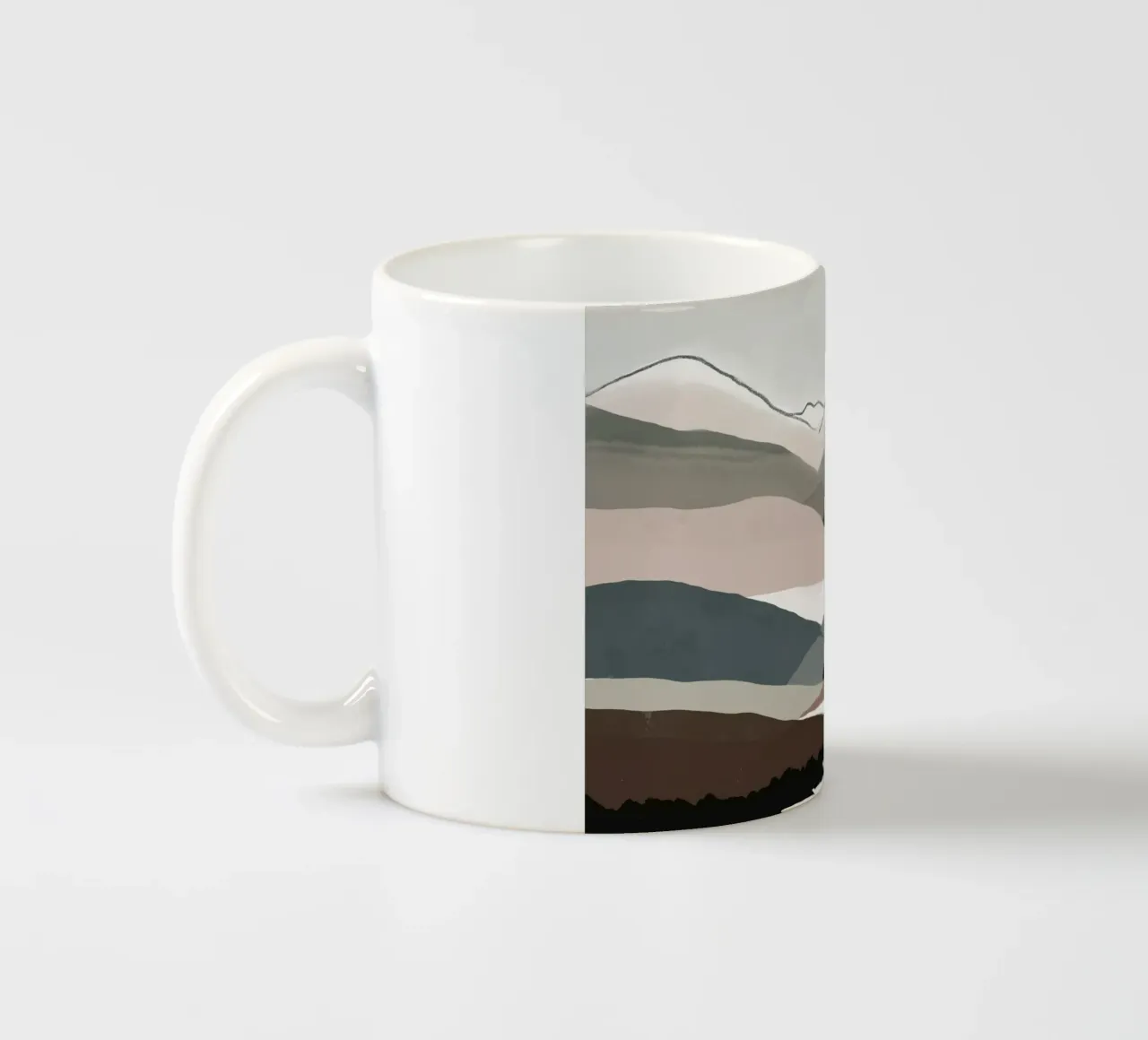 Paesaggio nordico decorativo 02 tazza in ceramica da Little Dean