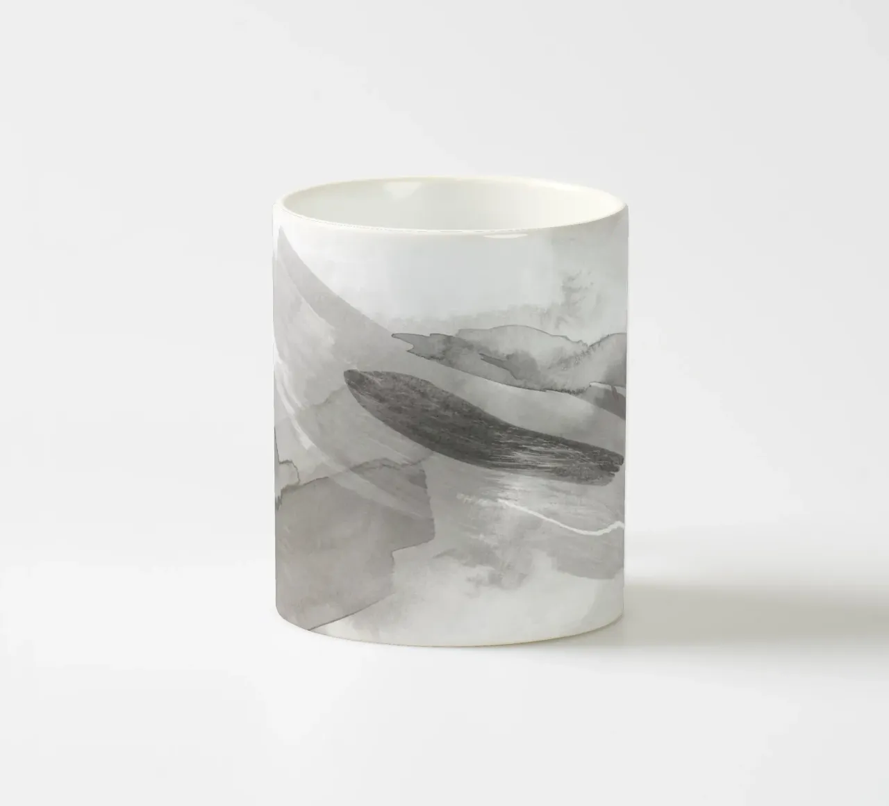 Pennellate toni di grigio 3 tazza in ceramica da NouveauPrints