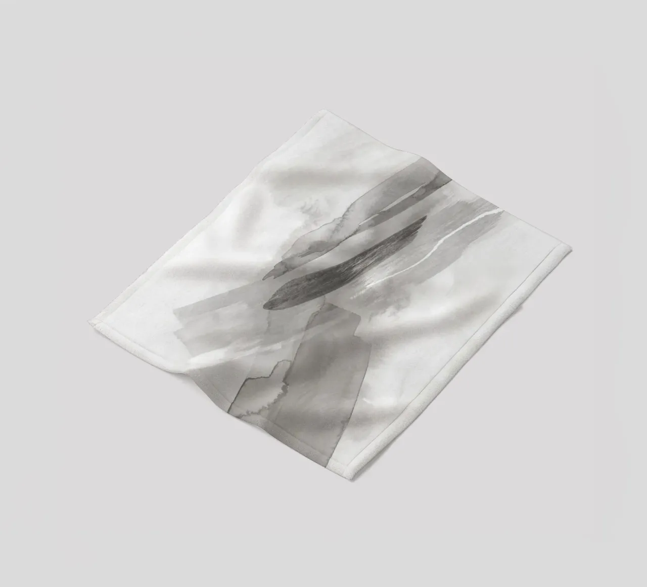 Pinselstriche Grautöne 3 Fleecedecke von NouveauPrints