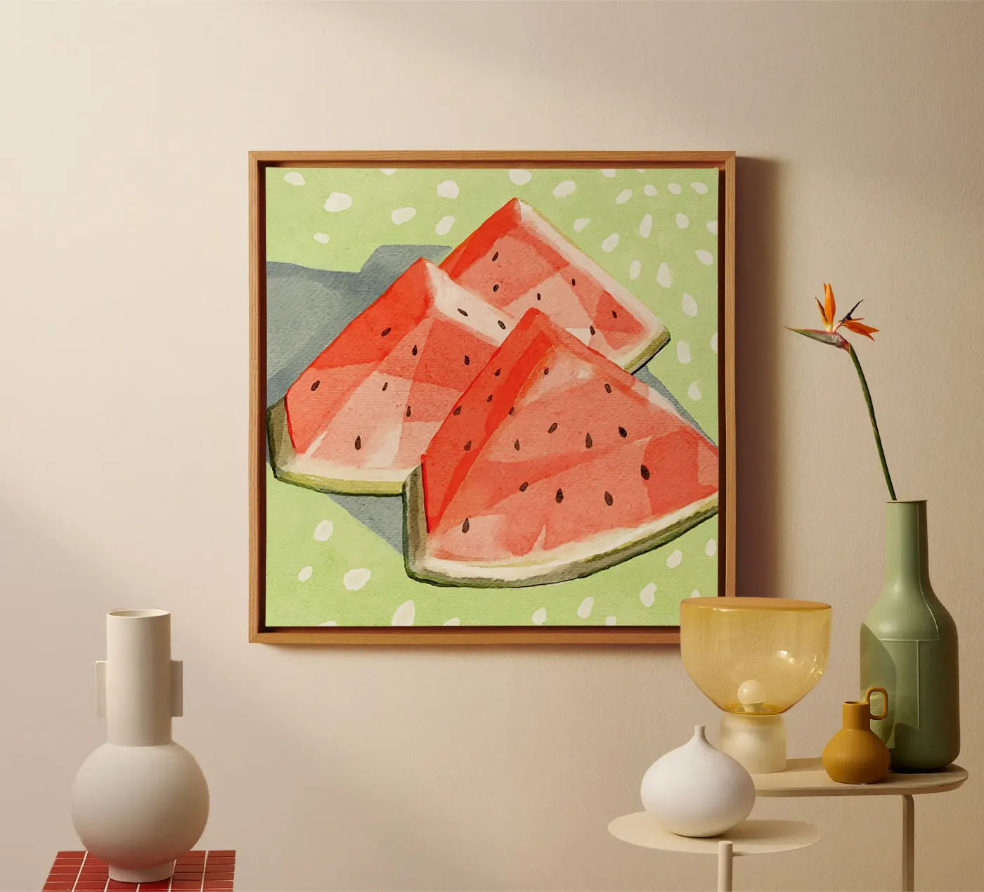 Watermelon canvas by Katie O'Shea