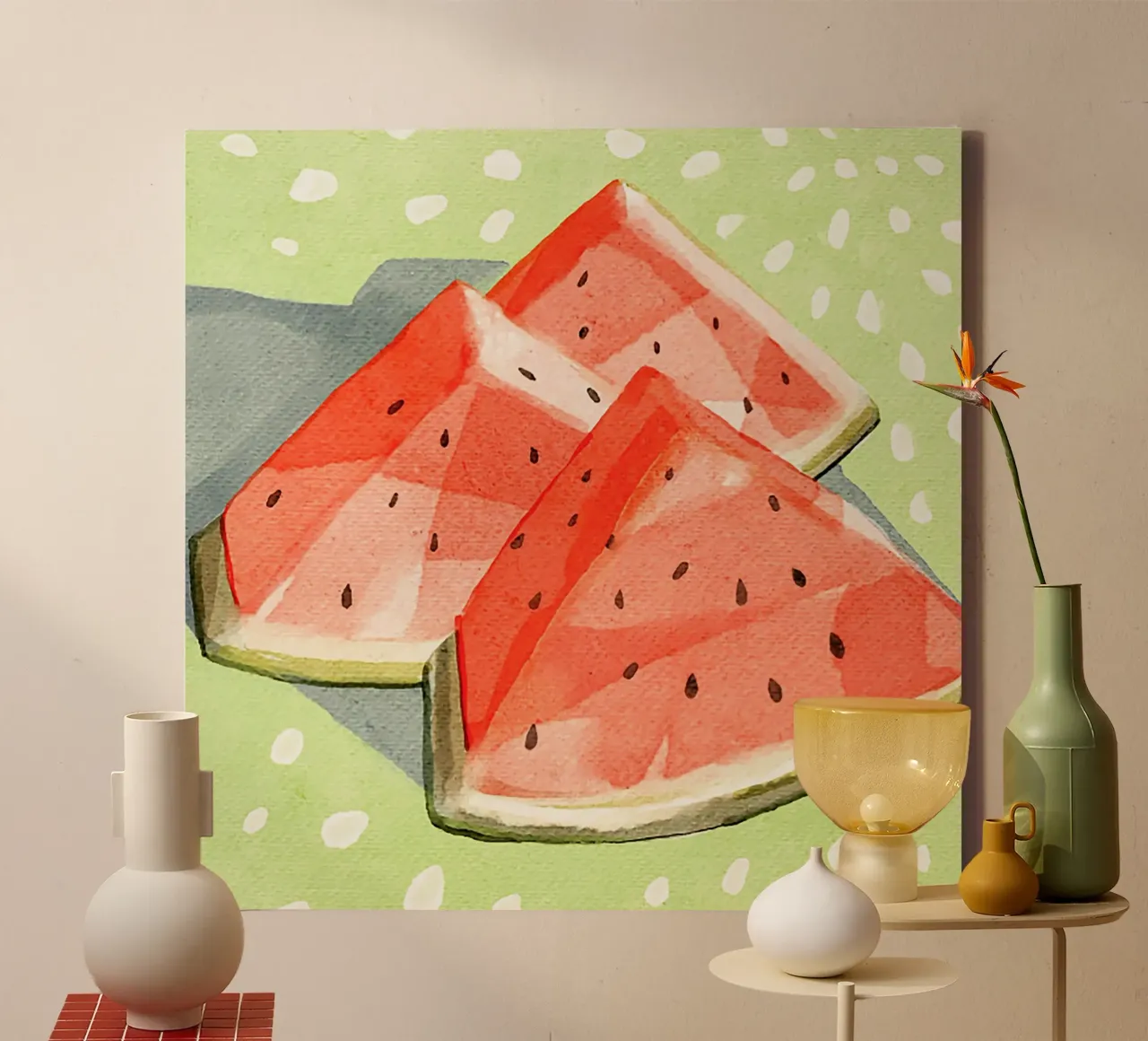 Pastèque toile de Katie O'Shea