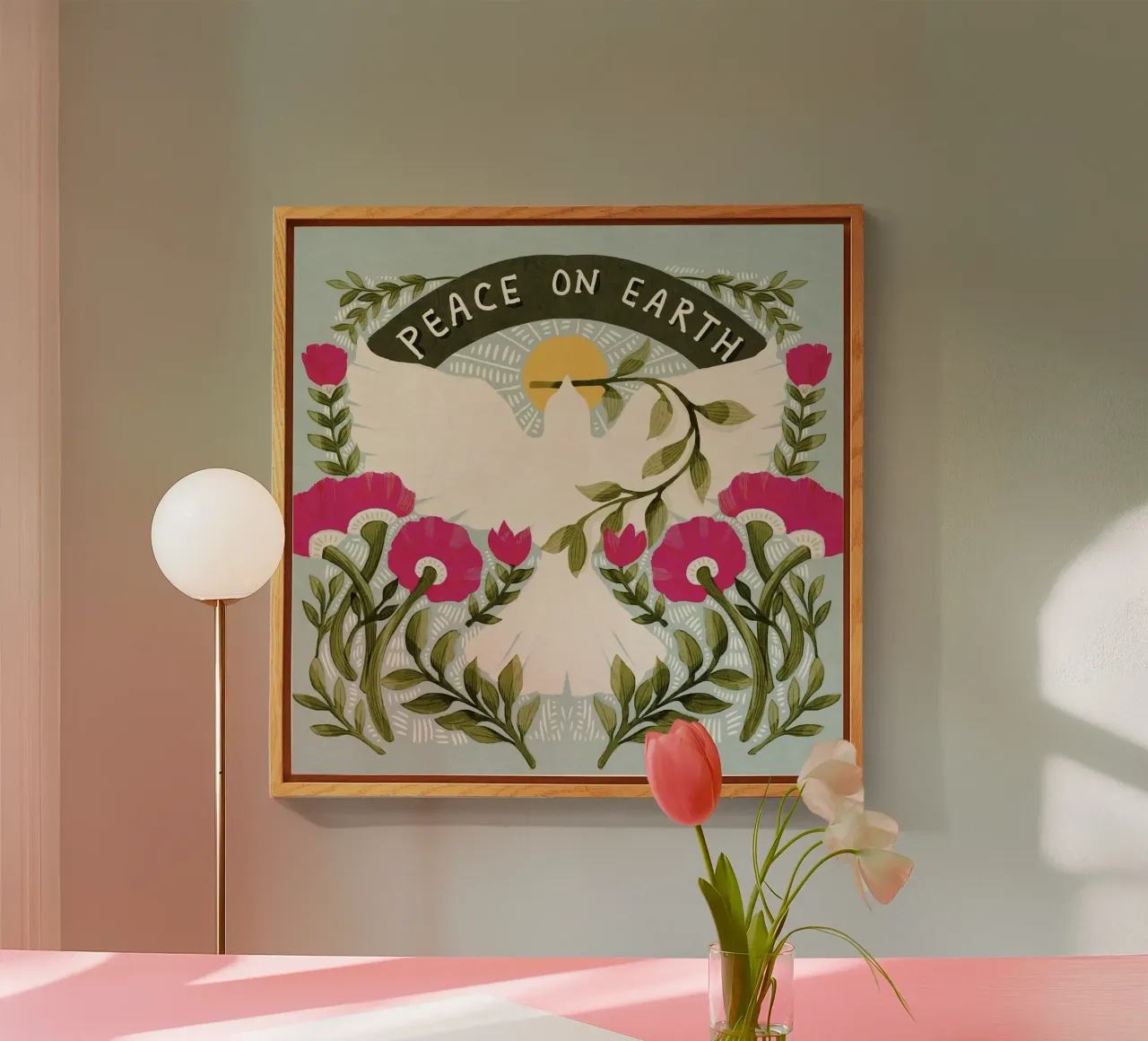 Pace sulla Terra plexiglass da Katie O'Shea