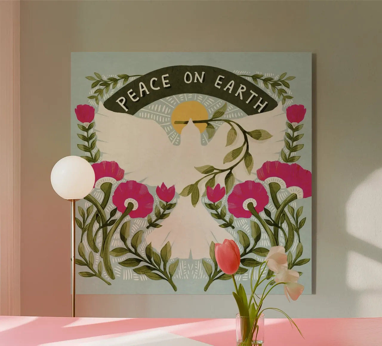 Pace sulla Terra plexiglass da Katie O'Shea