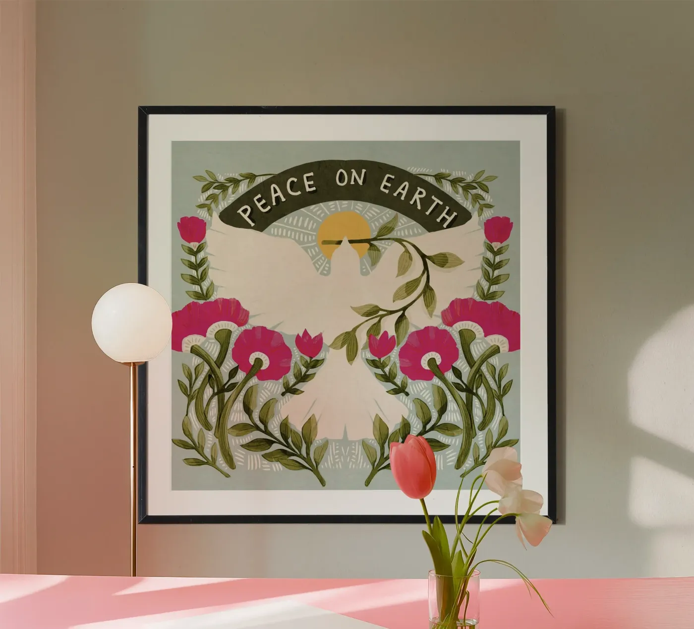 Vrede op Aarde poster van Katie O'Shea