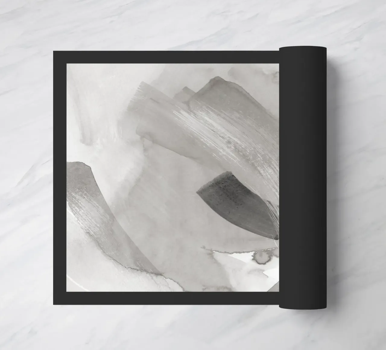Pennellate toni di grigio 2 zerbino da NouveauPrints