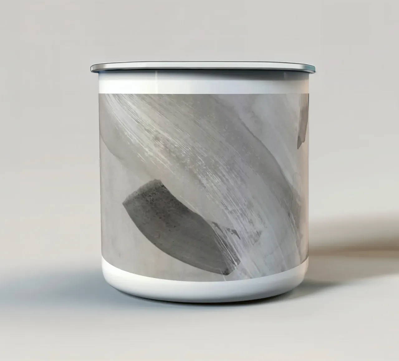 Pennellate toni di grigio 2 tazza in smalto da NouveauPrints