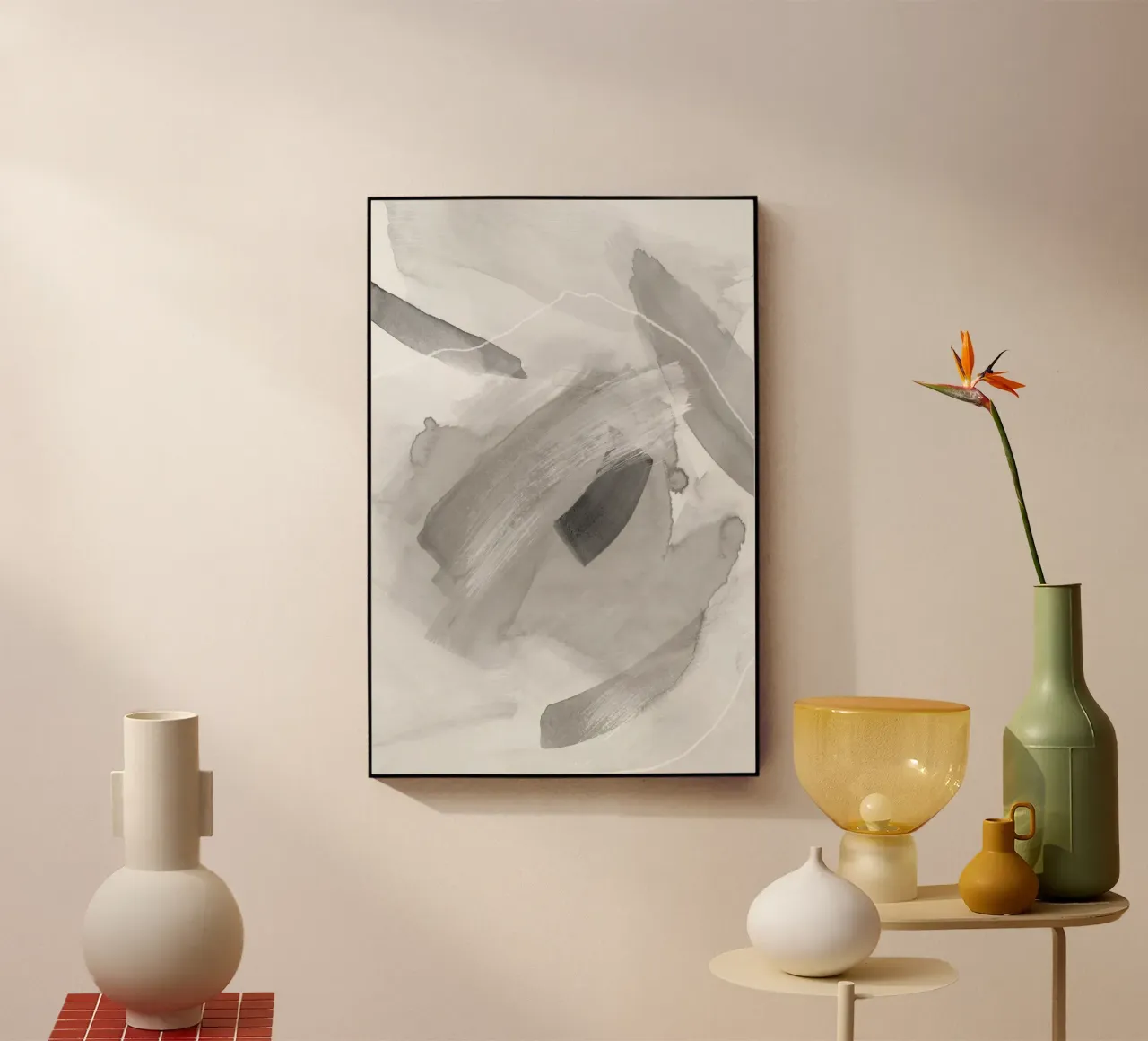 Pennellate toni di grigio 2 plexiglass da NouveauPrints