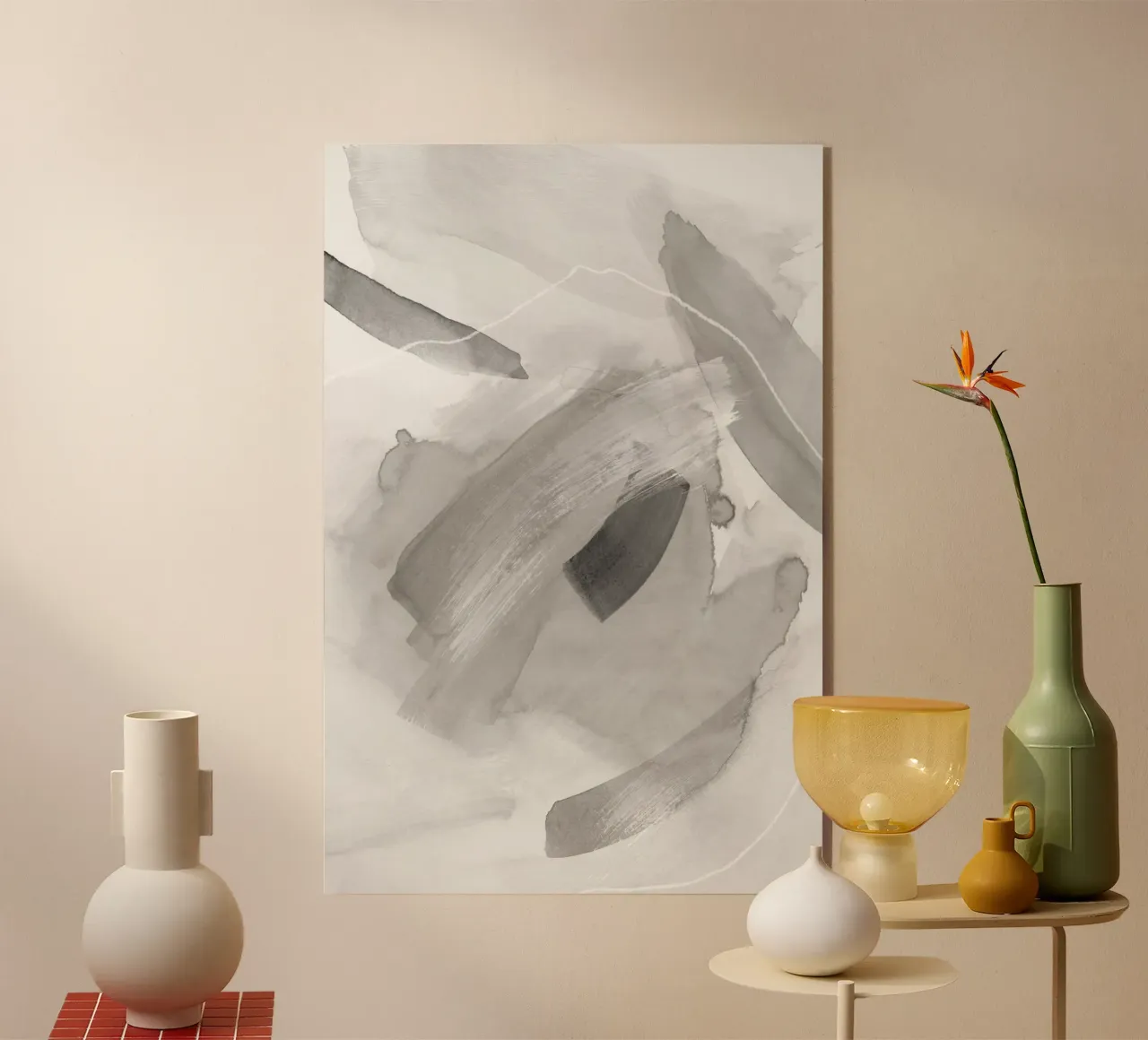 Pennellate toni di grigio 2 plexiglass da NouveauPrints