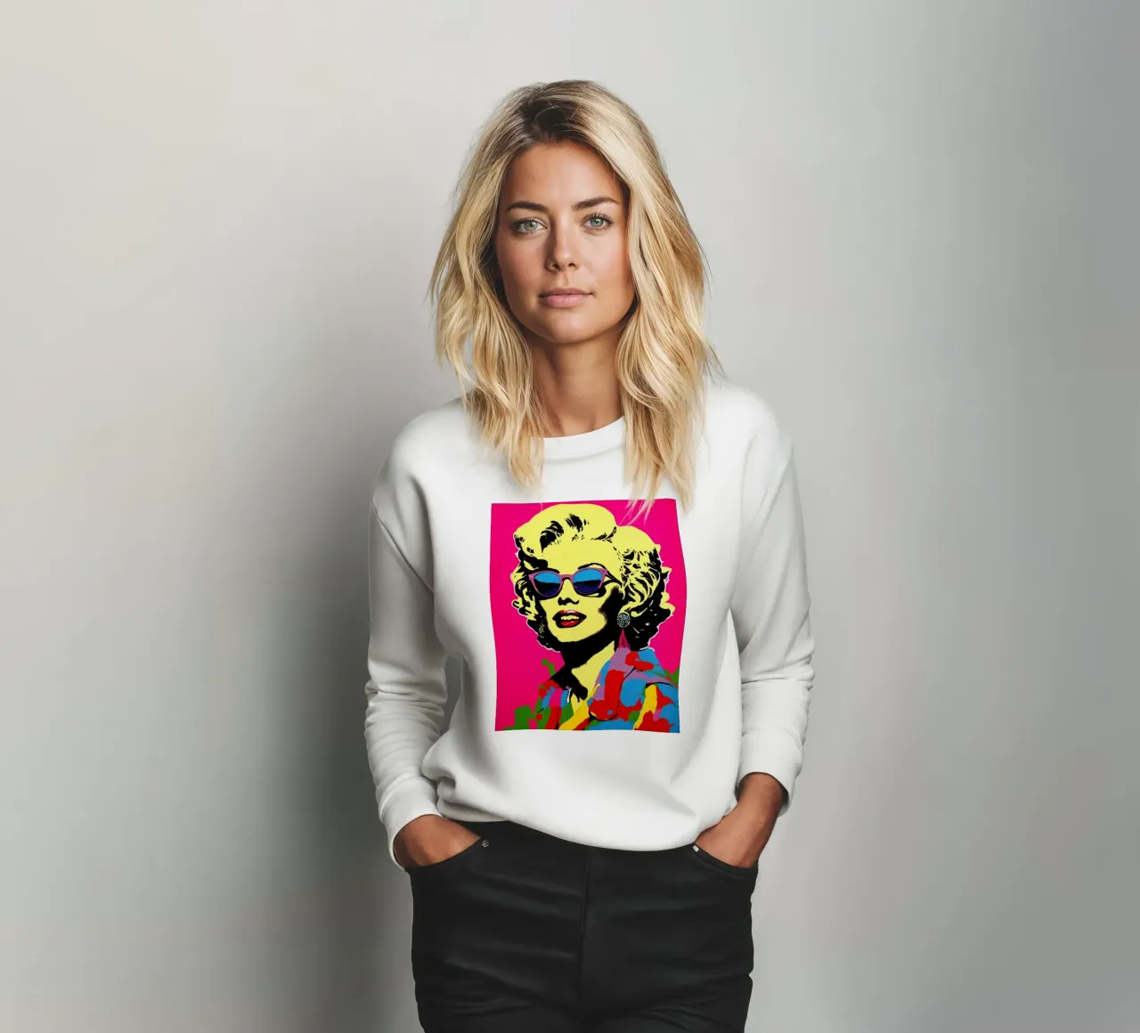 Dame in Rosa Sweatshirt von Eni Brandon