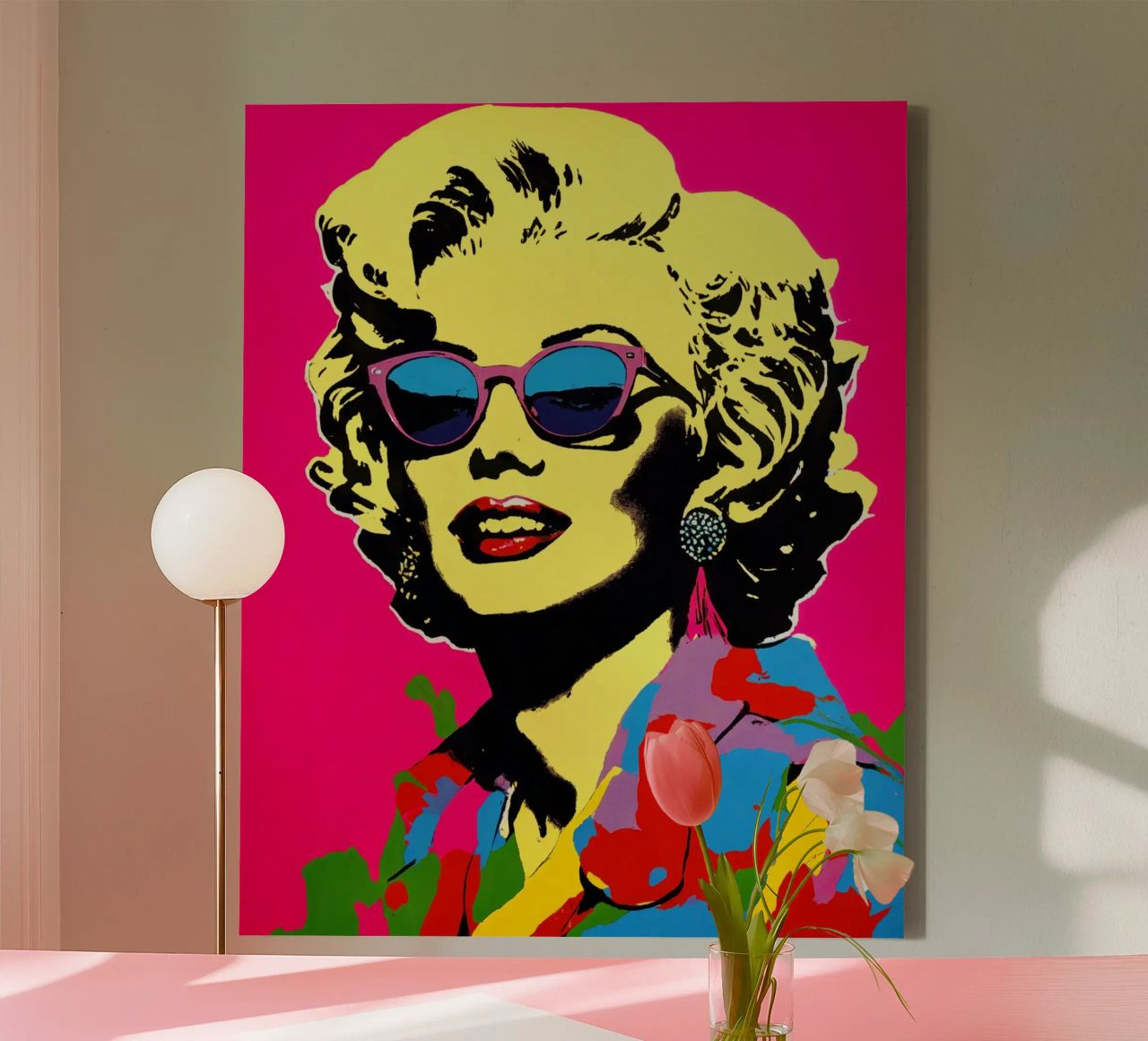 Dame in Rosa Leinwand von Eni Brandon