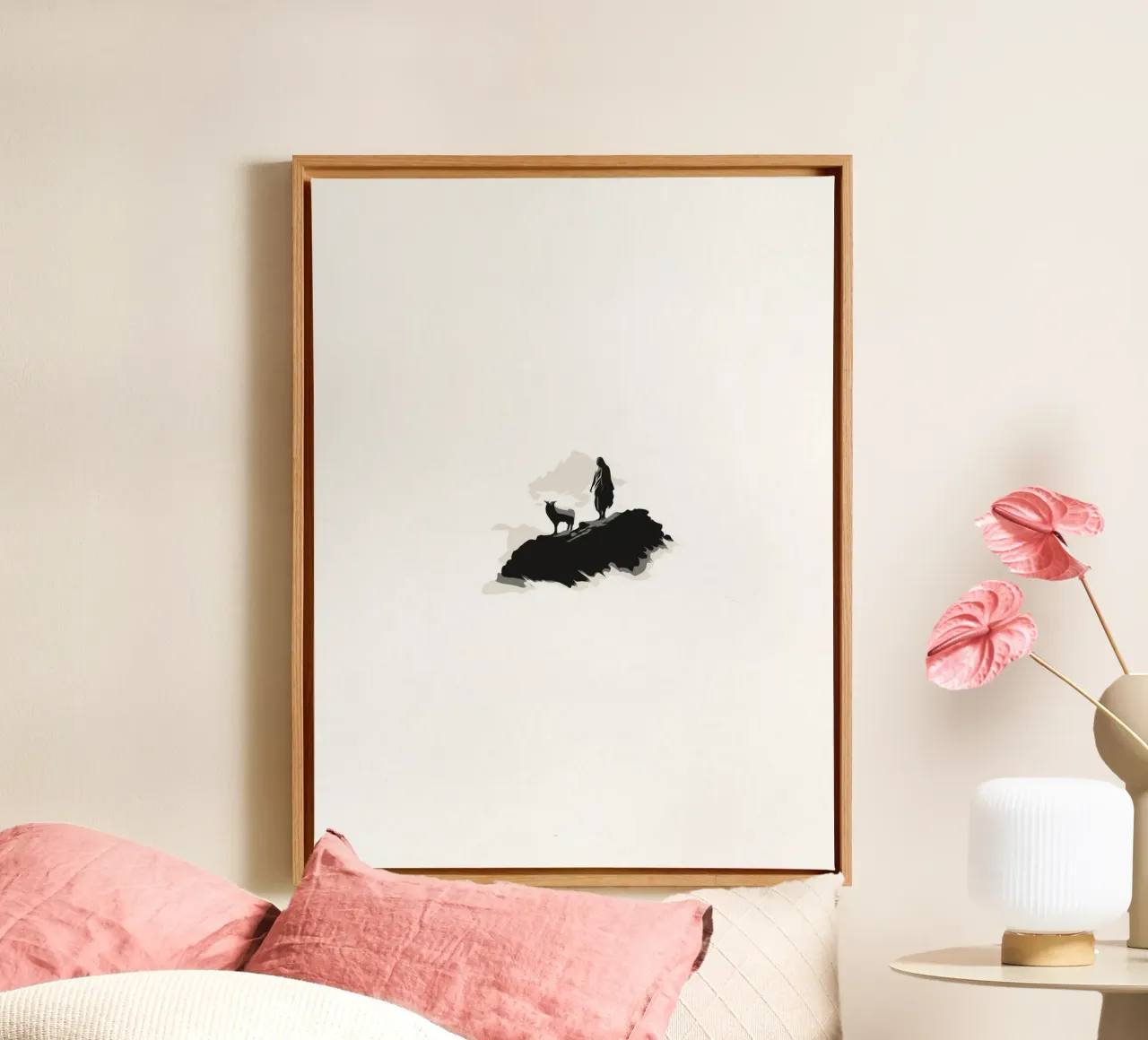 good shepherd tela con Cornice a cassetta da ramosashop