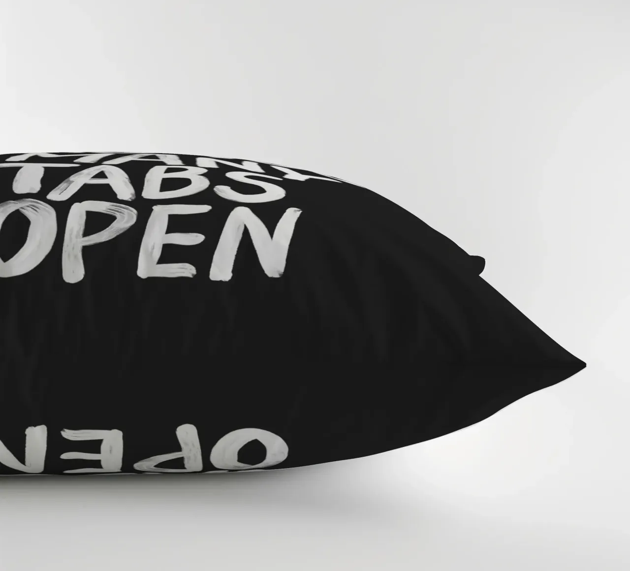 My Brain Has Too Many Tabs Open Modern Relatable Typography decorative cushion by THE MOTIVATED TYPE