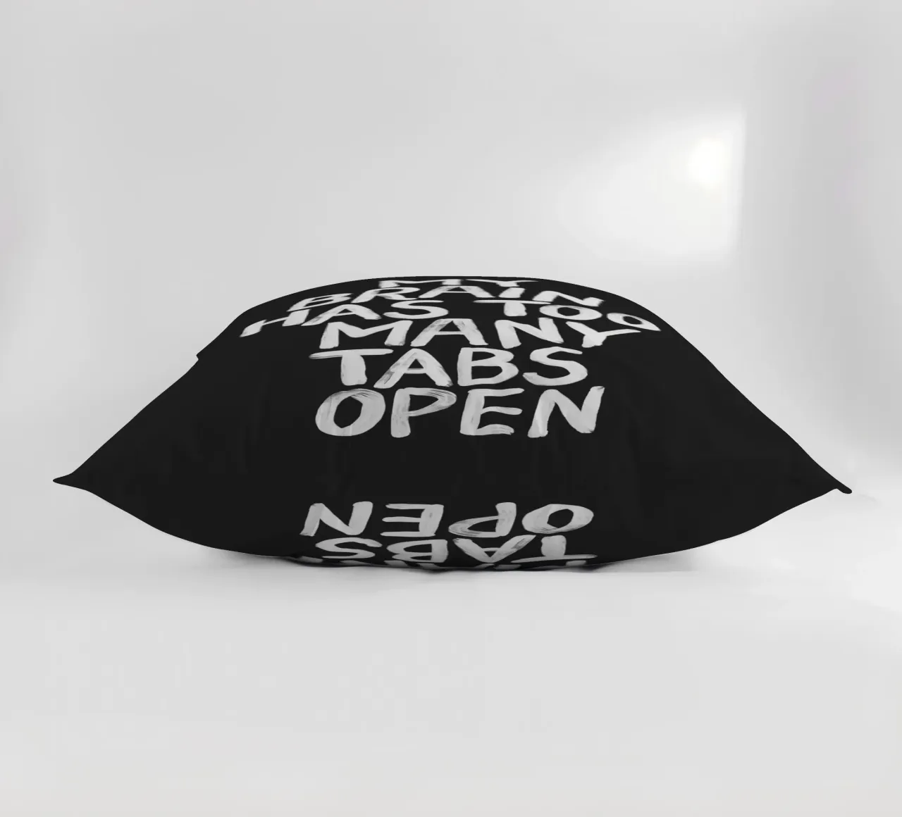 My Brain Has Too Many Tabs Open Modern Relatable Typography decorative cushion by THE MOTIVATED TYPE