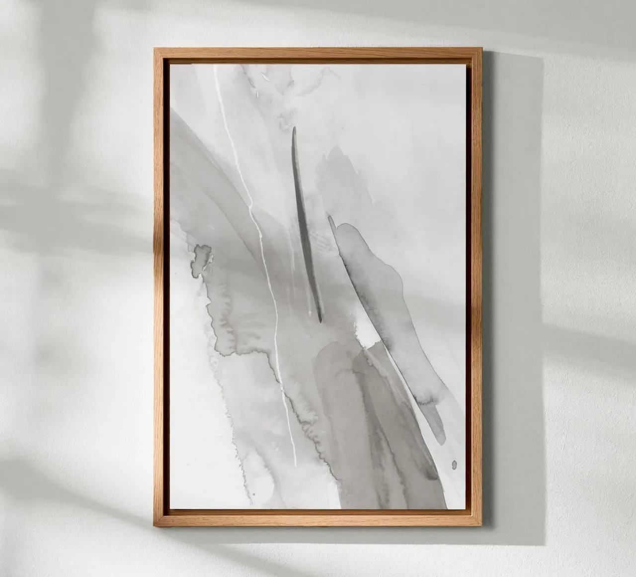 Pennellate toni di grigio 1 tela con Cornice a cassetta da NouveauPrints