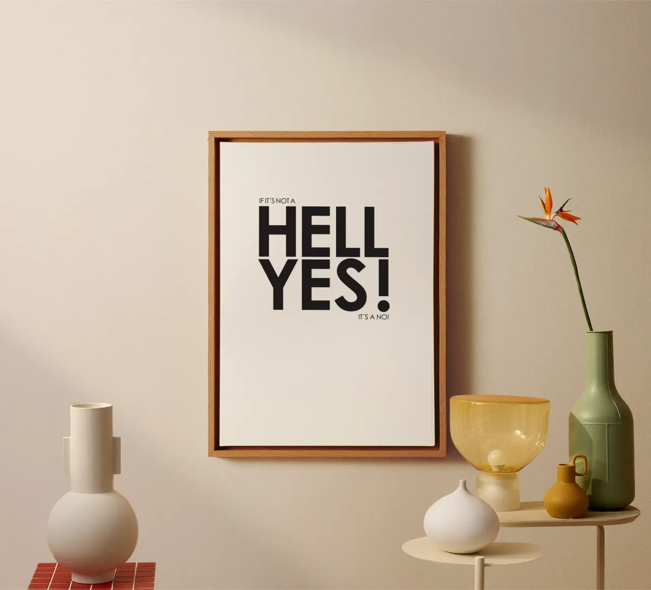 hell yes canvas by Kavanga
