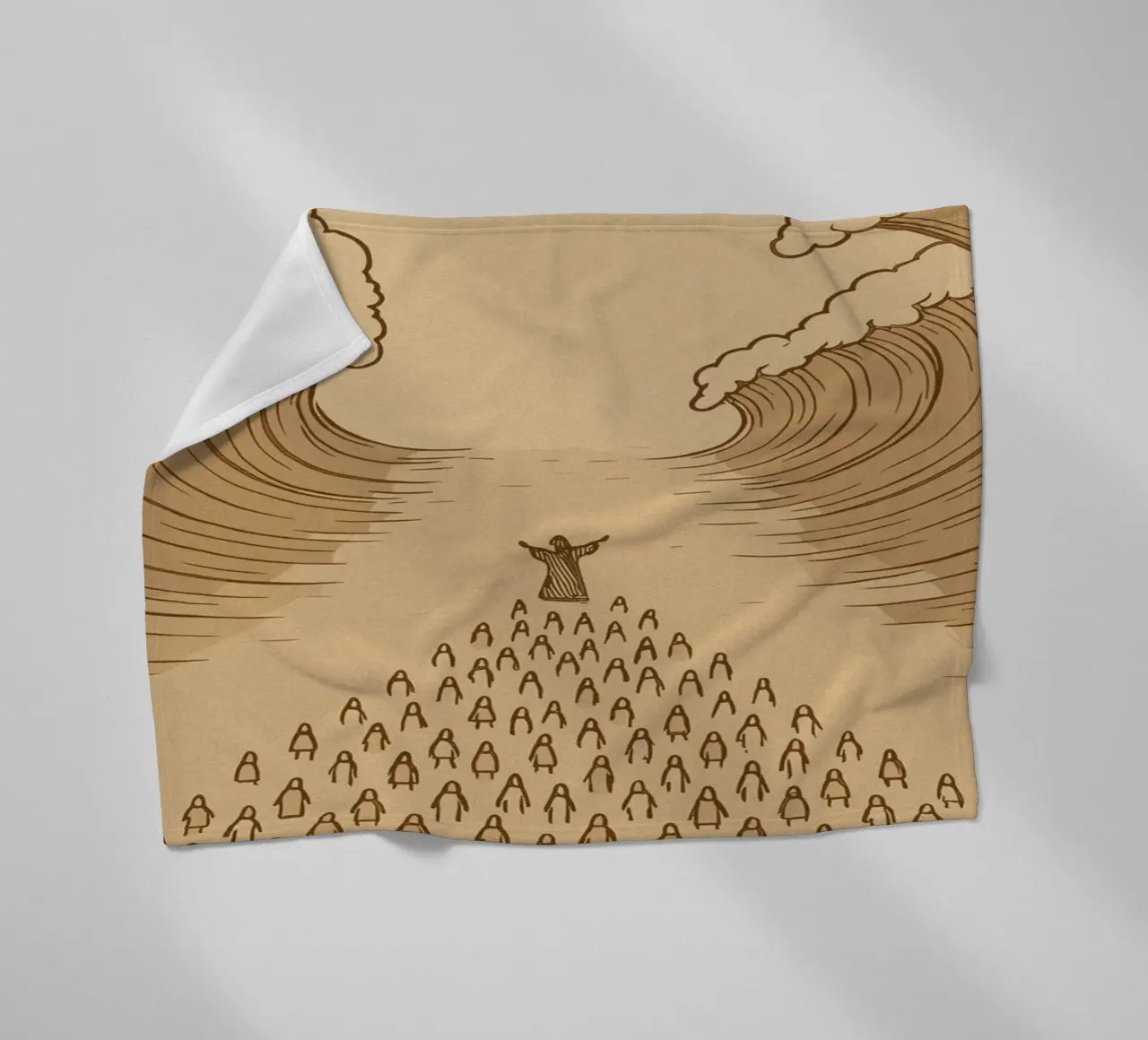 sea parting coperta in pile da ramosashop