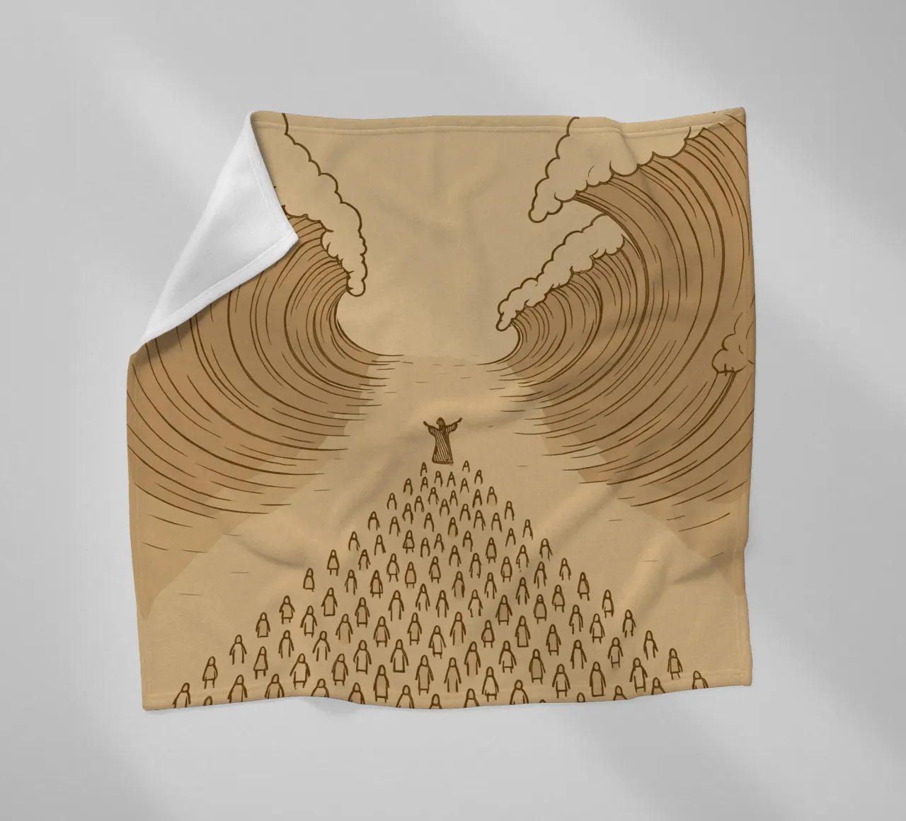 sea parting coperta in pile da ramosashop