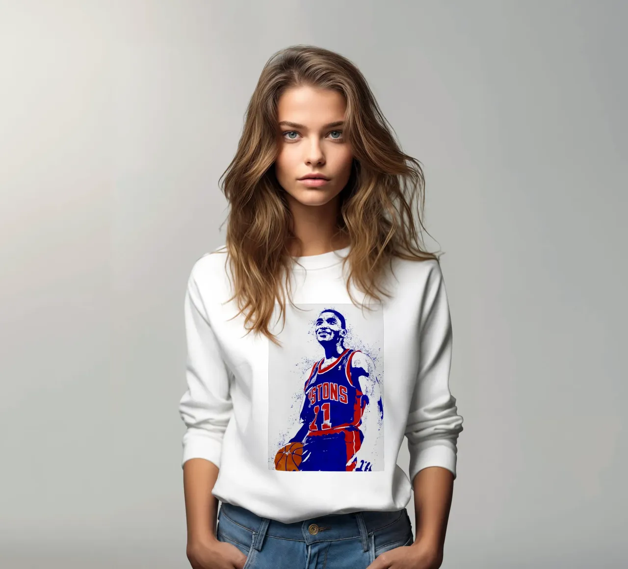 Isiah Thomas Detroit Pistons felpa da tenten