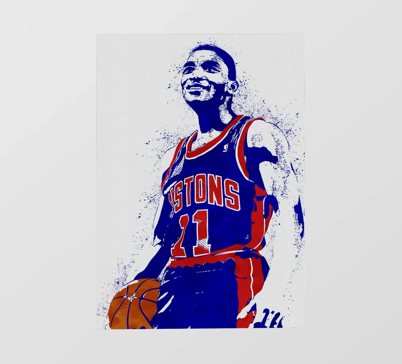 Isiah Thomas Detroit Pistons pellicola backlit da tenten