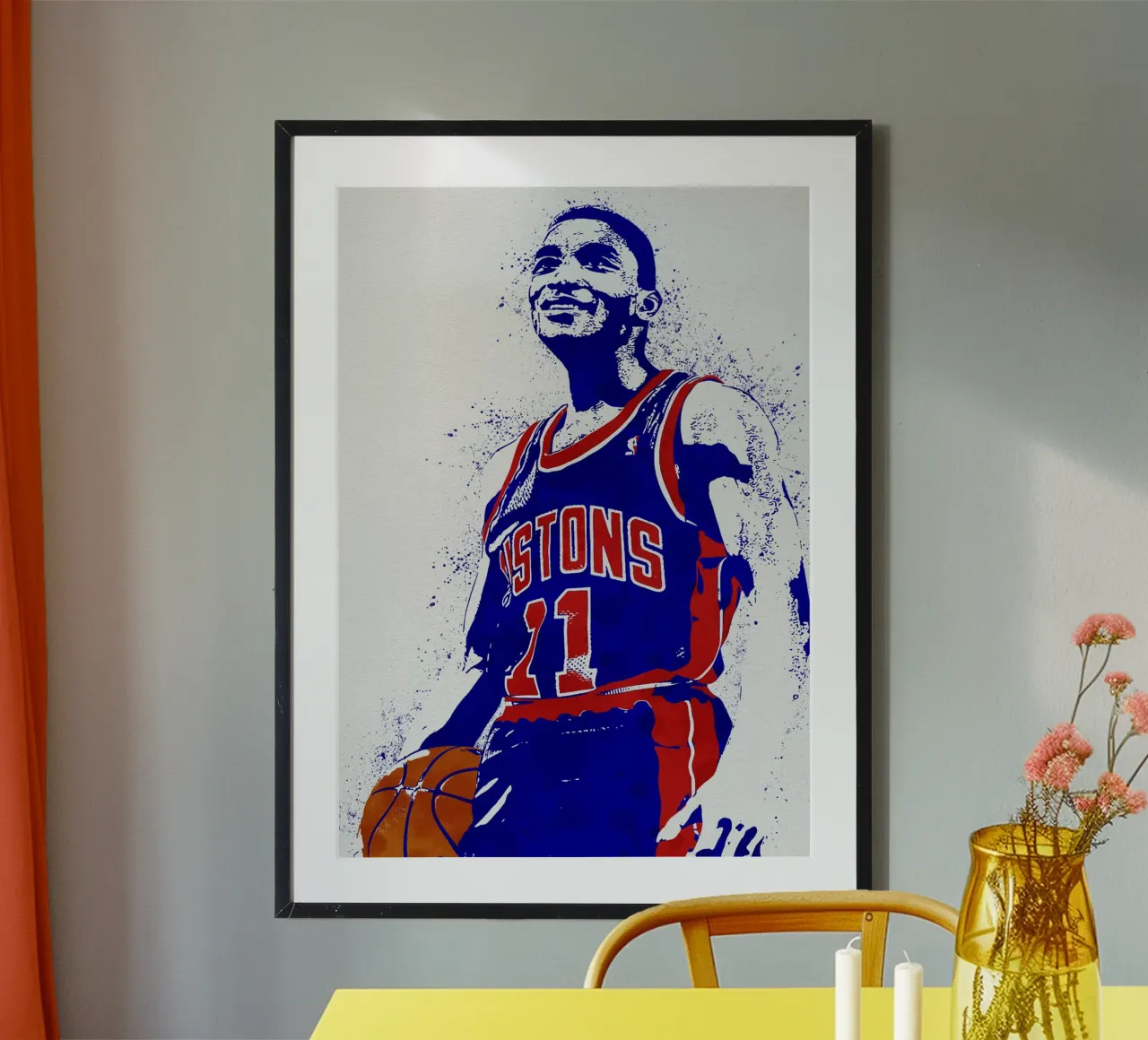 Isiah Thomas Detroit Pistons carta hahnemühle da tenten