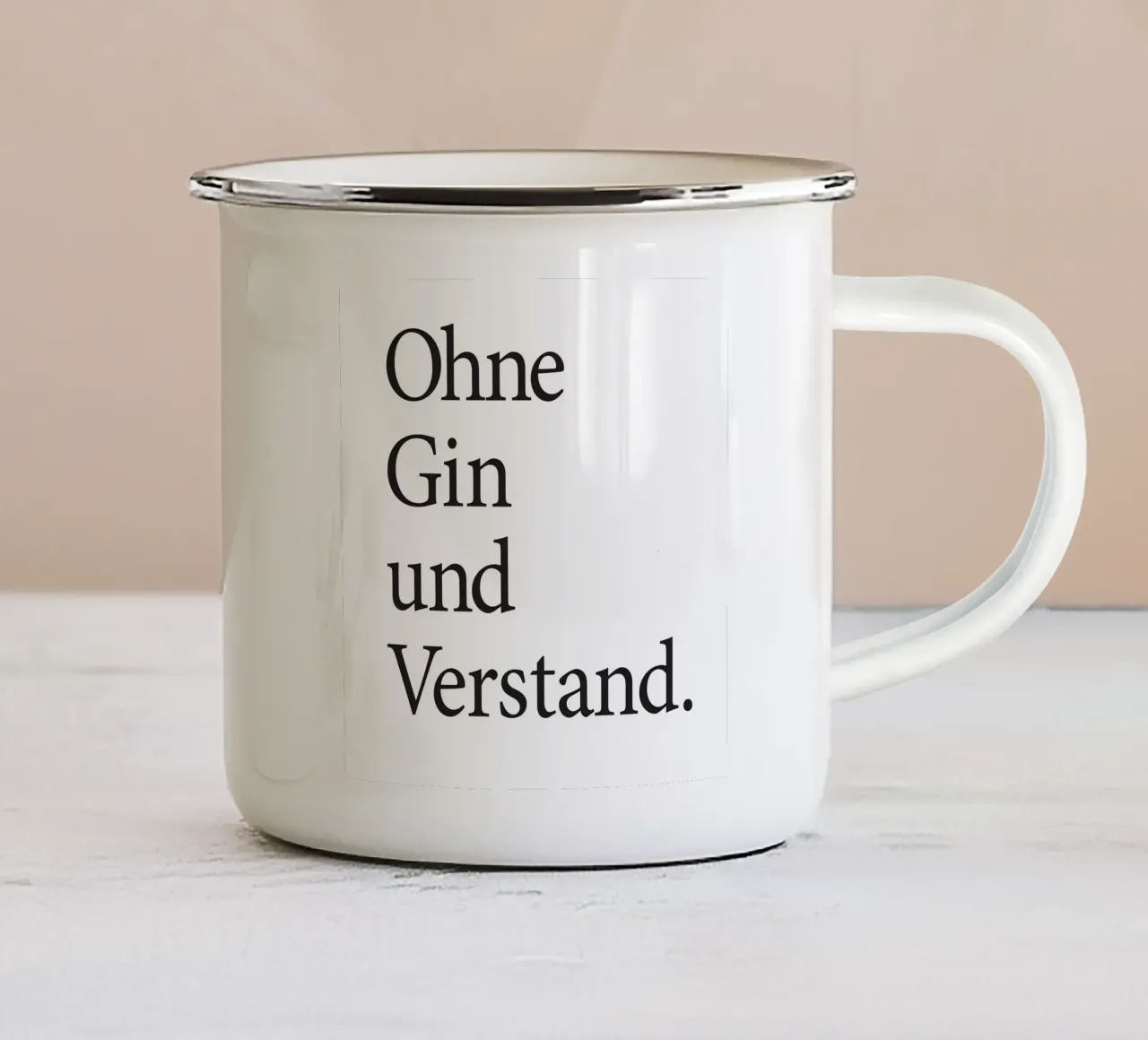 senza gin e comprensione tazza in smalto da Kavanga