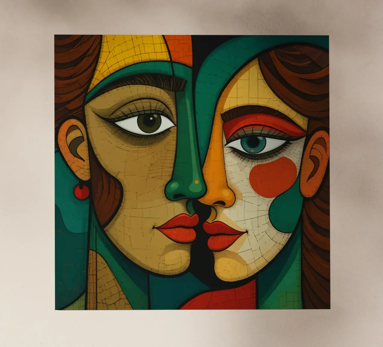 Volti astratti pellicola backlit da Mohs