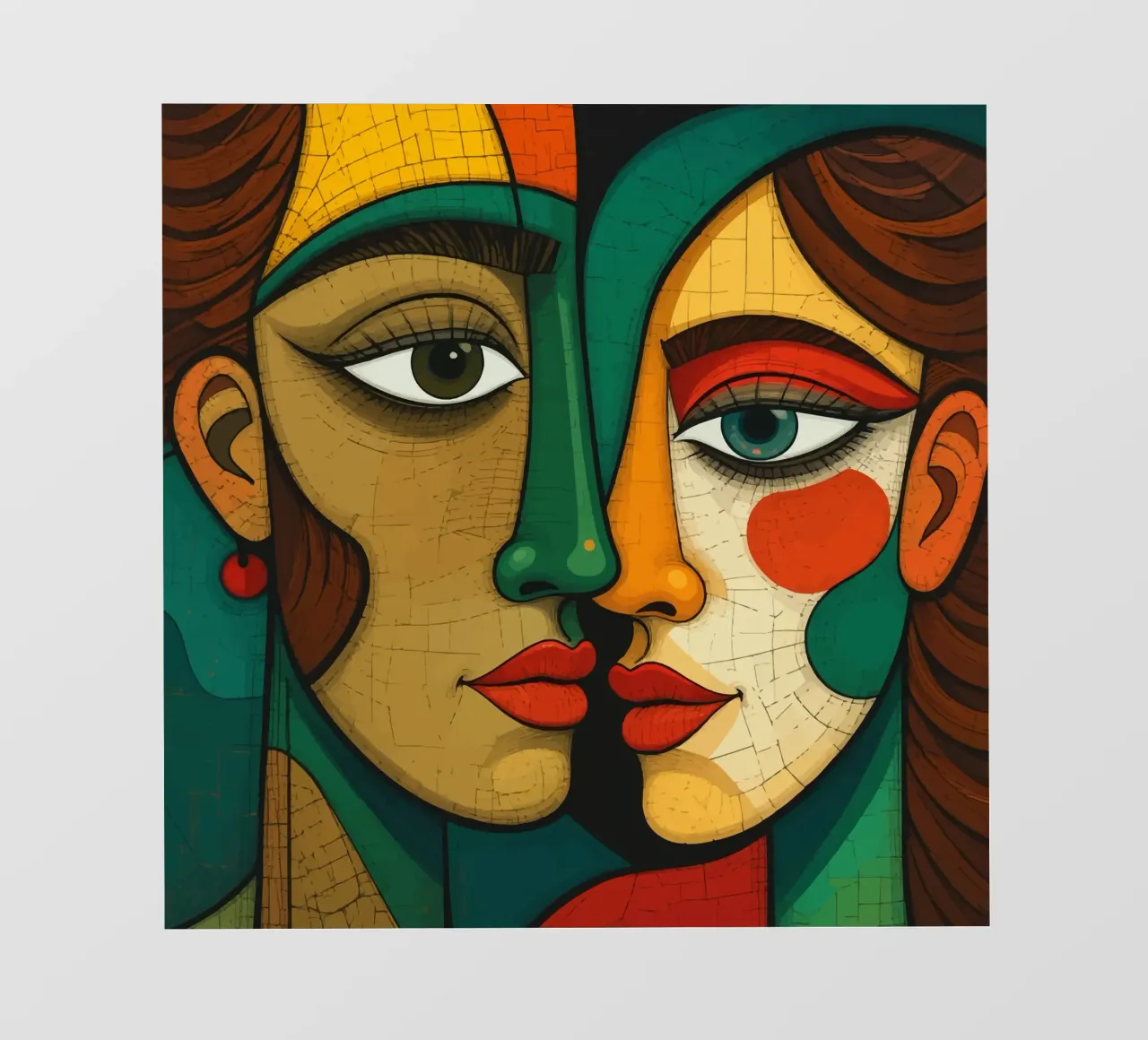 Volti astratti pellicola backlit da Mohs