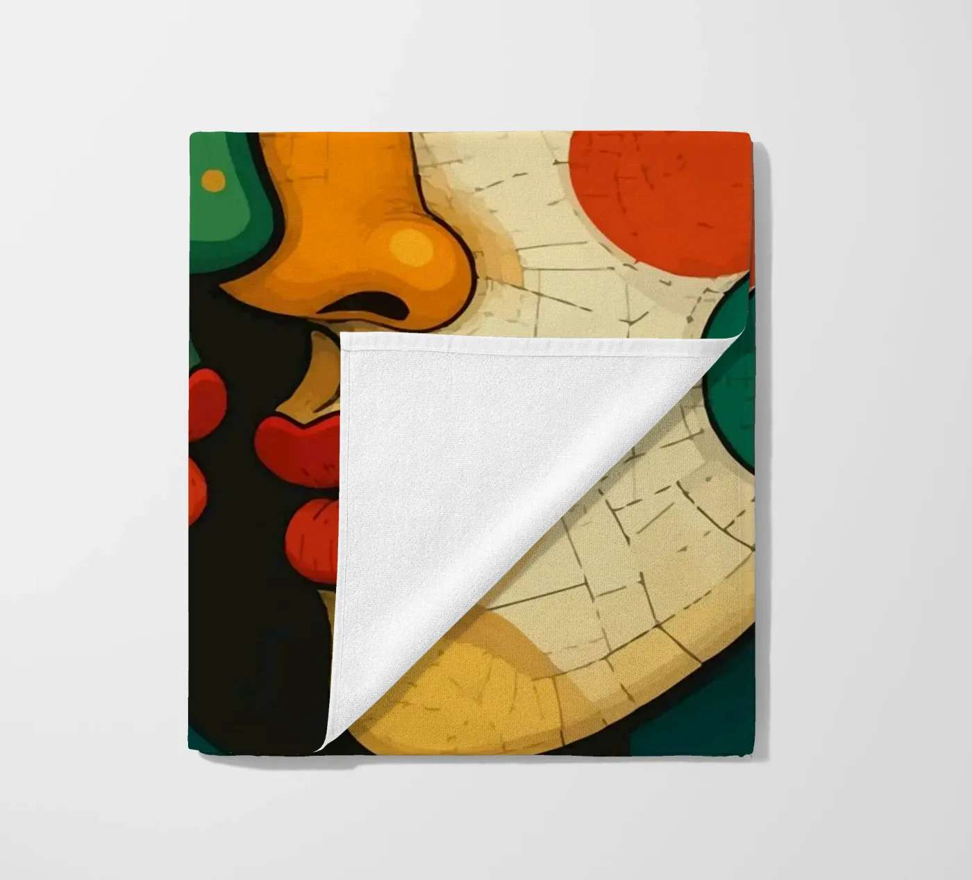 Abstract faces beach towel by Mohs