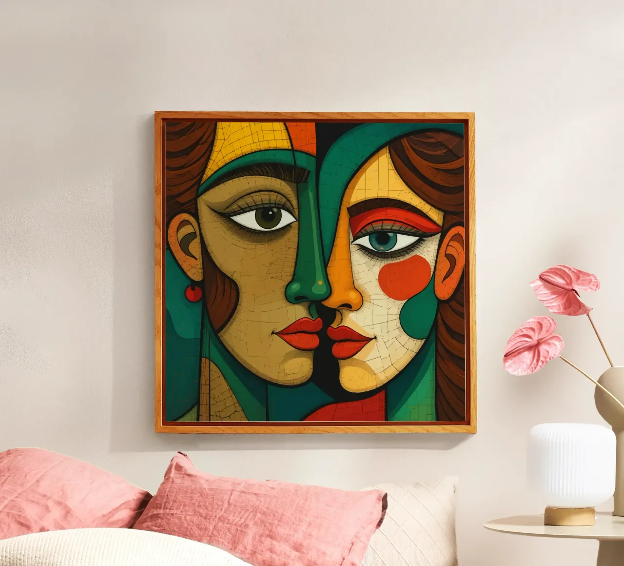 Abstract faces Acryl-Glas von Mohs