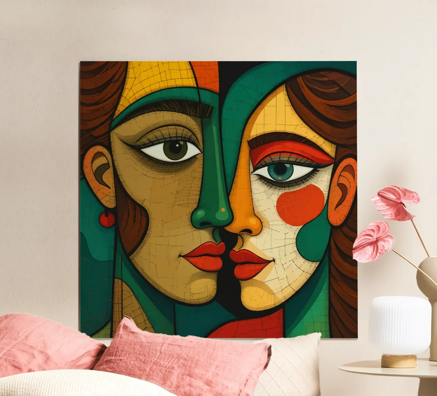 Abstract faces poster by Mohs