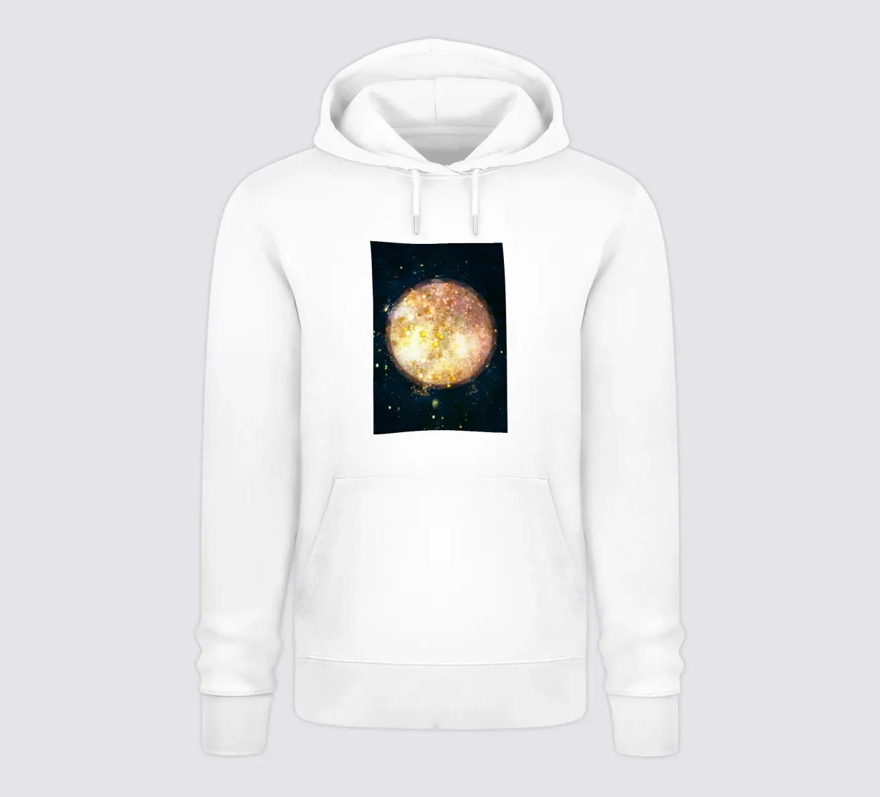 Planet Light Abstract Print felpa con cappuccio da lovely lines