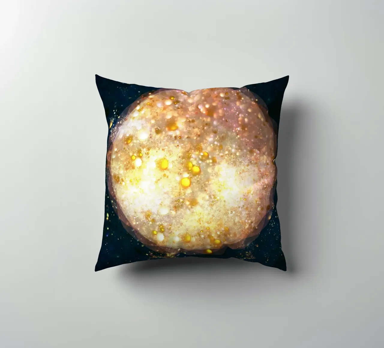 Planet Light Abstract Print cuscino da lovely lines
