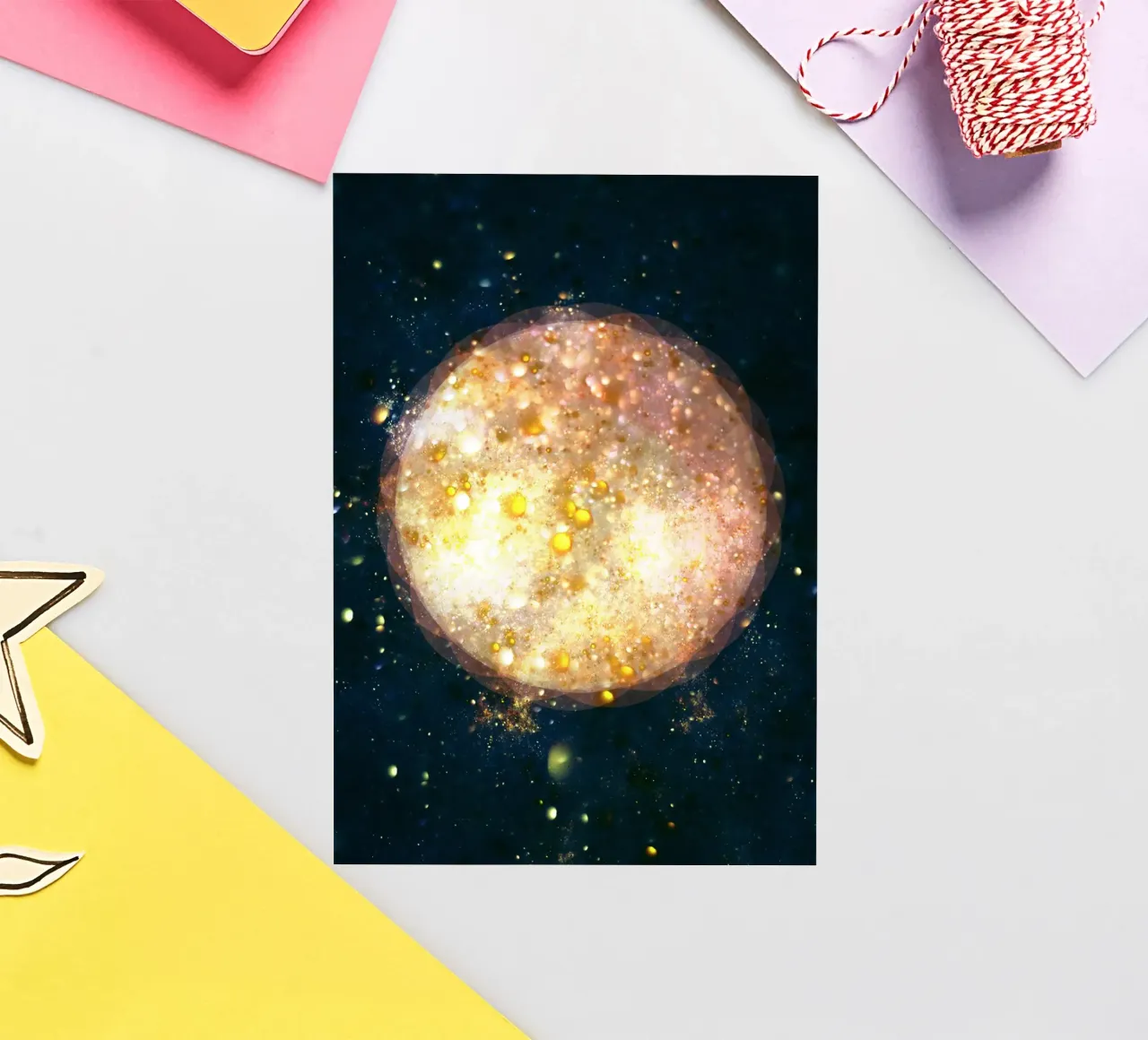 Planet Light Abstract Print adesivo da lovely lines
