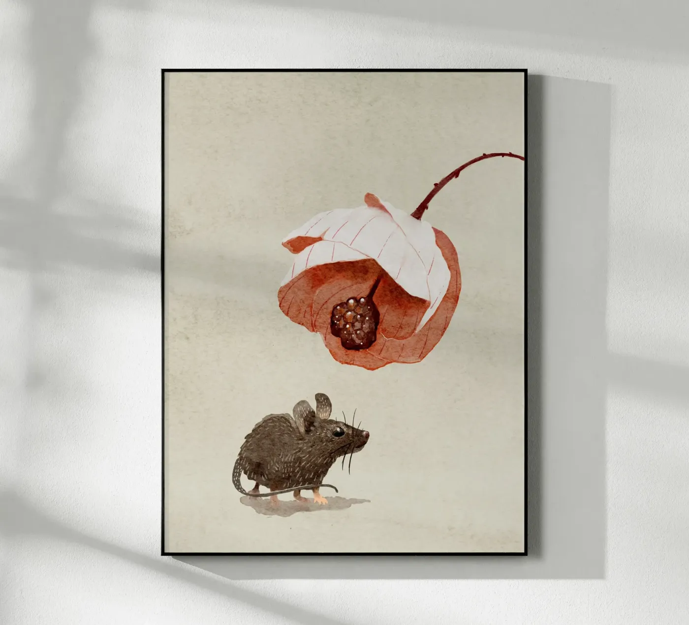 Mouse and Flower Acryl-Glas von Katie O'Shea