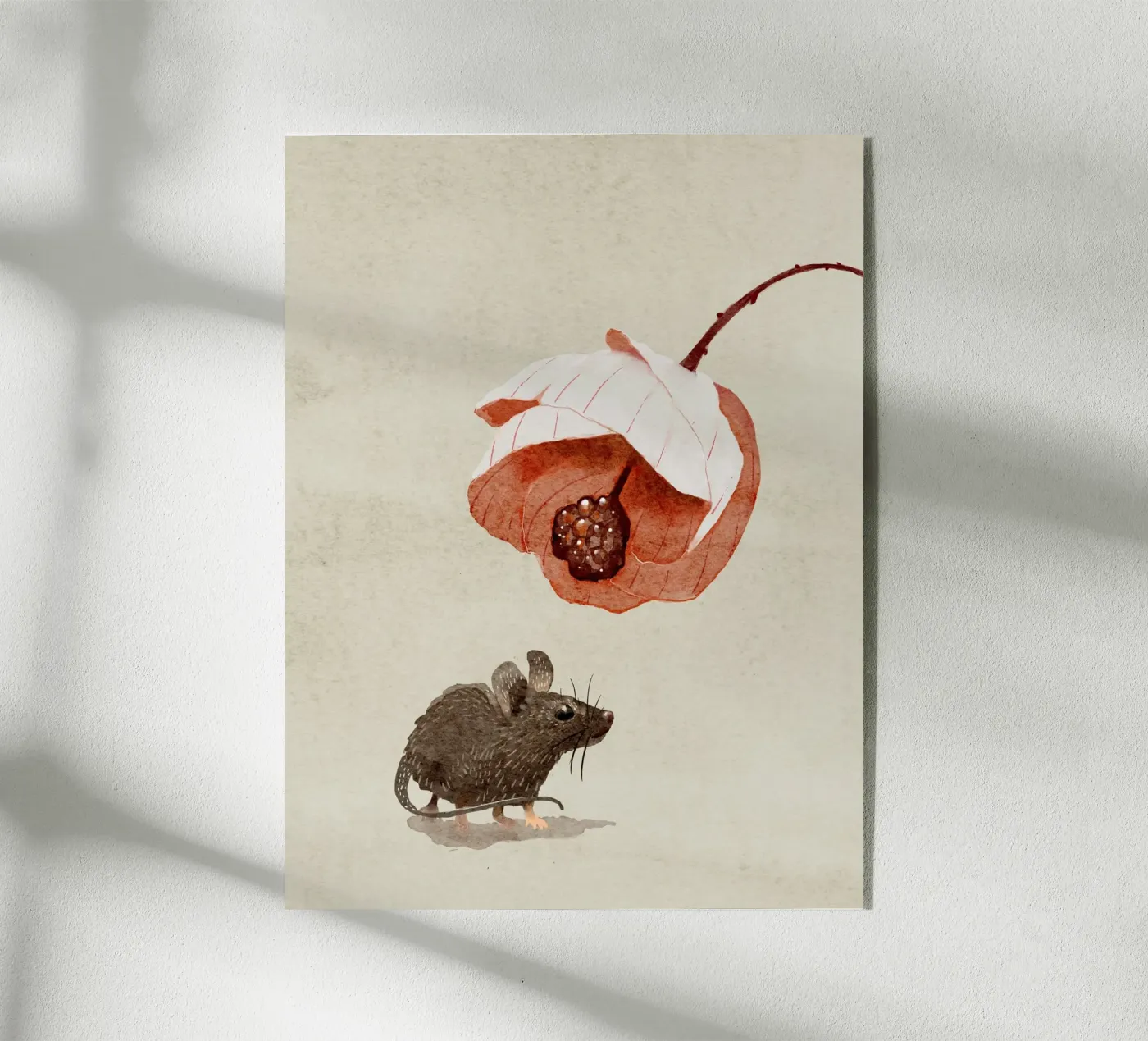 Mouse and Flower Acryl-Glas von Katie O'Shea