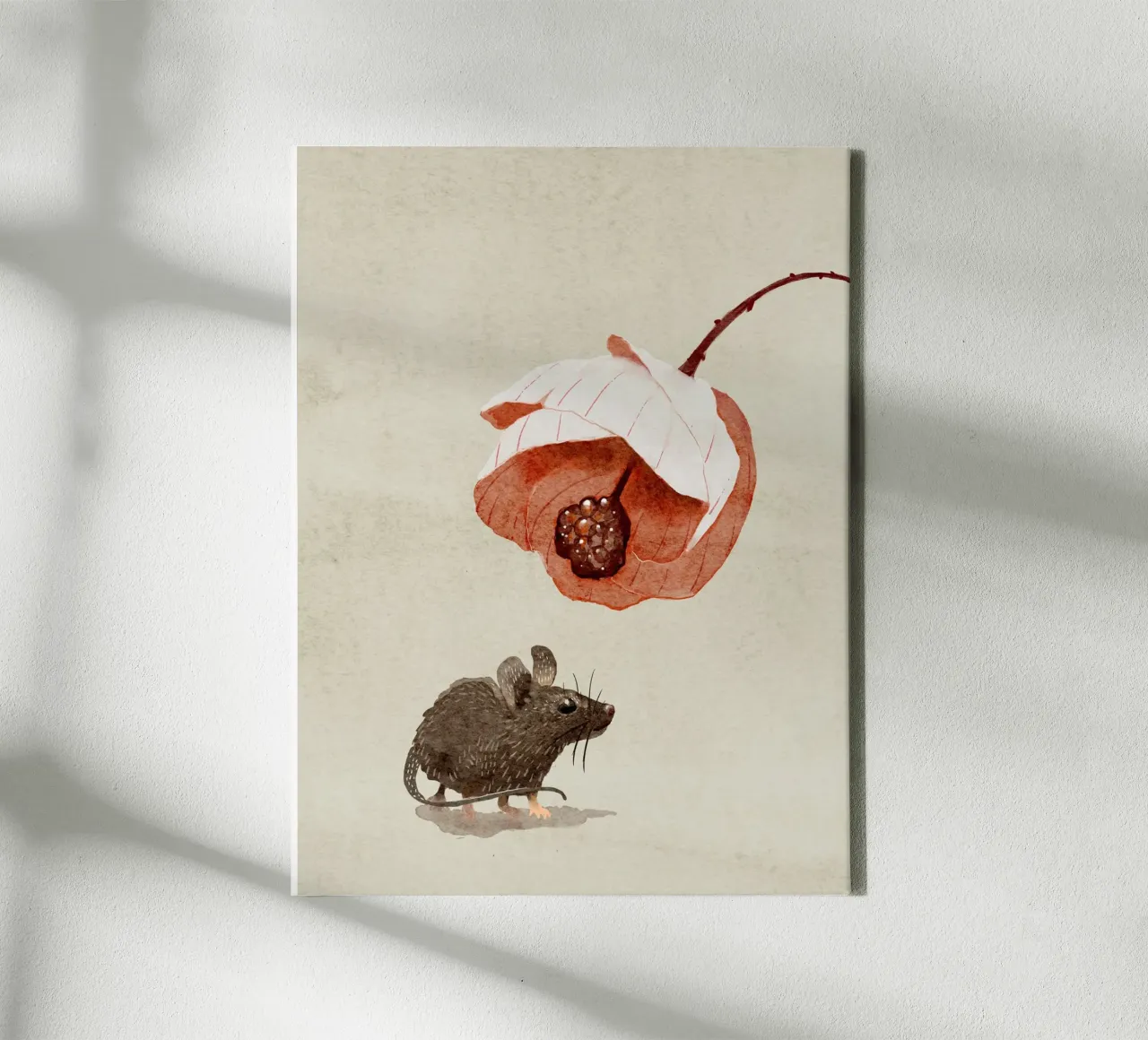 Topo e fiore tela da Katie O'Shea