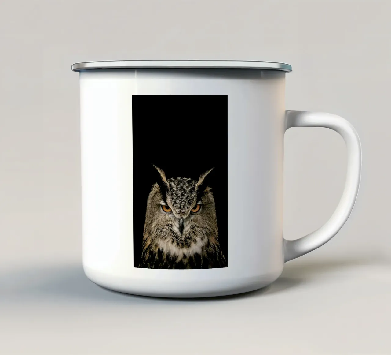 Tawny Owl tazza in smalto da Natural Kingdom