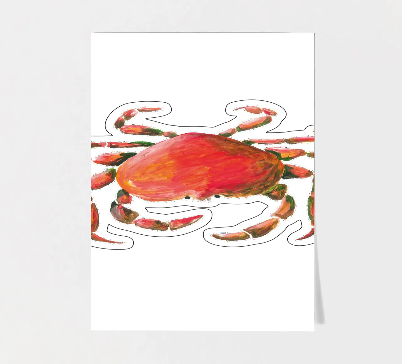 Crab sticker sheet by Femke Zwaan