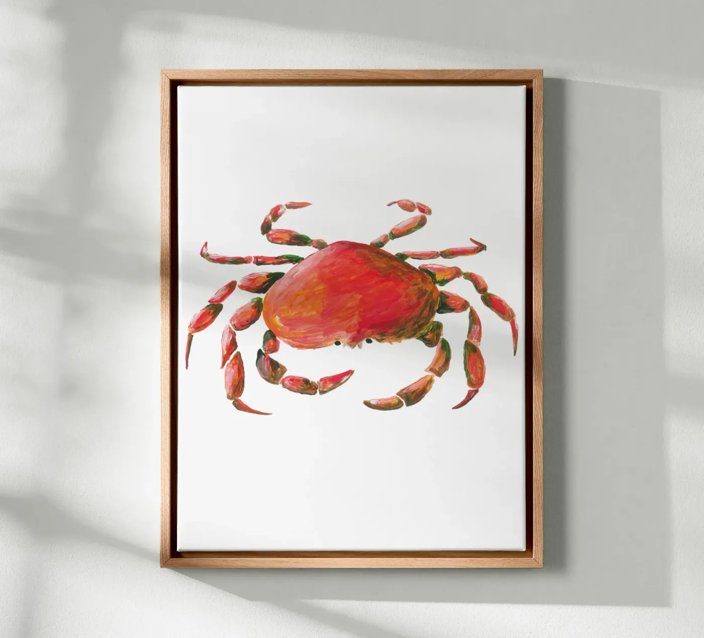 Crab canvas van Femke Zwaan
