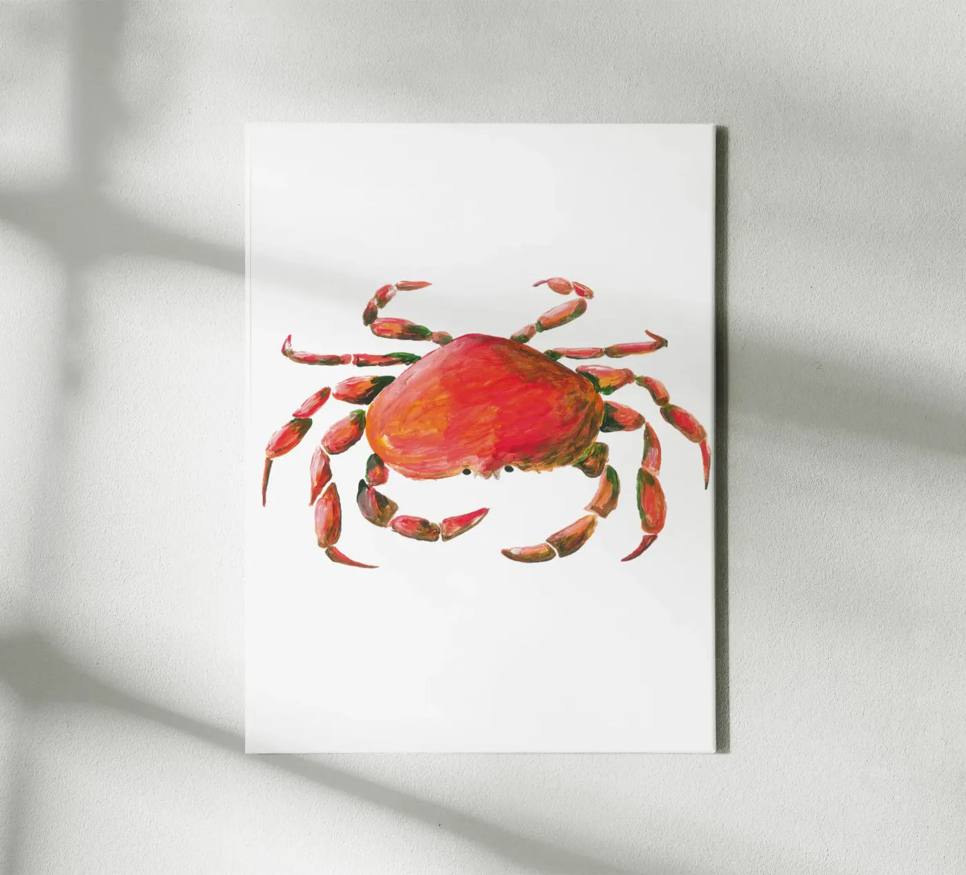 Crab canvas van Femke Zwaan